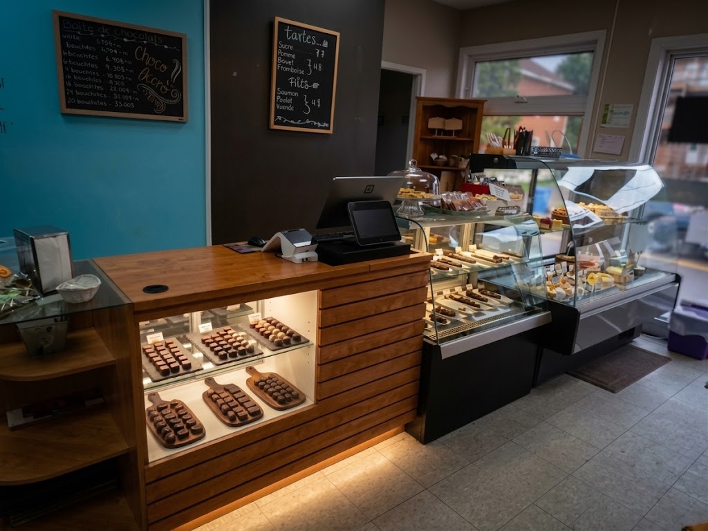 Intérieur de la boutique Choco-Accro à La Baie